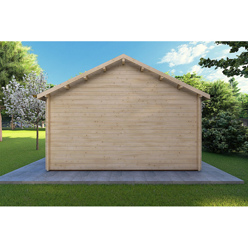 Oficina prefabricada para exterior VIVIENNE 5x3.5 44mm, parte trasera