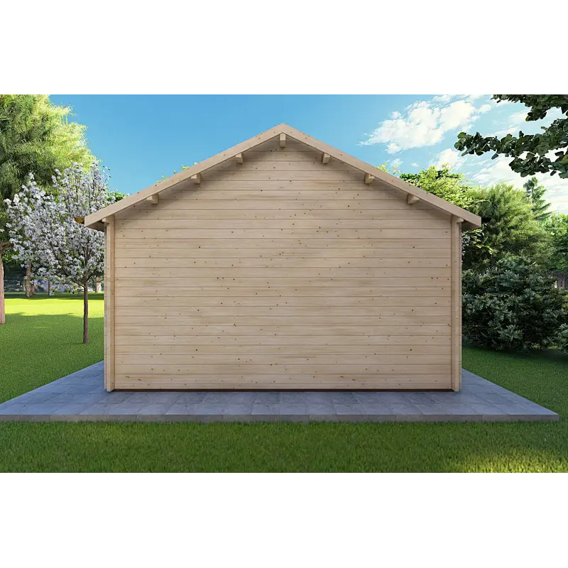 Oficina prefabricada para exterior VIVIENNE 5x3.5 44mm, parte trasera