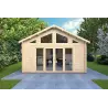 Oficina prefabricada para exterior VIVIENNE 5x3.5 44mm, vista frontal