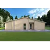 Casa de madera moderna NATALIA 95 m² 68mm, parte trasera