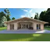 Casa de madera moderna NATALIA 95 m² 68mm, vista frontal