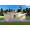 Casa de madera moderna ROSALIA 95 m² 68mm, lado derecho