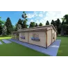 Casa de madera moderna ROSALIA 95 m² 68mm, frente lado derecho