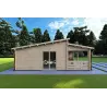 Casa de madera moderna ROSALIA 95 m² 68mm, lado izquierdo