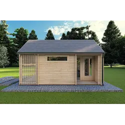 Casa de madera para jardín NINA 6x3 44mm, lado derecho