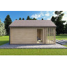 Casa de madera para jardín NINA 6x3 44mm, lado izquierdo