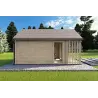 Casa de madera para jardín NINA 6x3 44mm, lado izquierdo