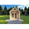 Casa de madera para jardín NINA 6x3 44mm, vista frontal