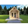 Casa de madera para jardín NINA 6x3 44mm, vista frontal