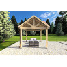 Pérgola de madera 3x3, lado derecho