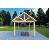 Pérgola de madera 3x3, lado izquierdo