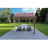 Pérgola de madera 3x3, parte trasera