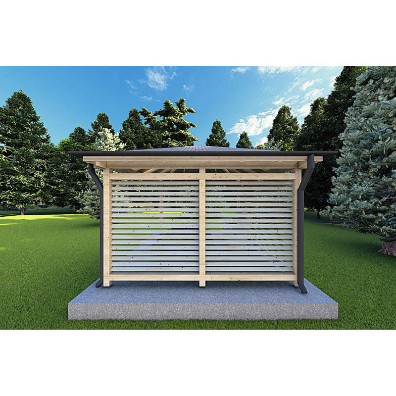 Gazebo en madera 4x4 OLIVIA, lado A