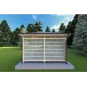 Gazebo en madera 4x4 OLIVIA, parte trasera