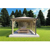 Gazebo en madera 4x4 OLIVIA, vista frontal