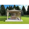 Gazebo en madera 4x4 OLIVIA, vista frontal