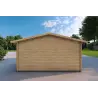 Garaje de madera 5x4, 40mm, parte trasera