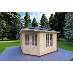 Caseta de jardín KARIN 3.5x3.5, 40mm, frente lado derecho