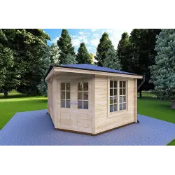 Caseta de jardín KARIN 3.5x3.5, 40mm, frente lado derecho