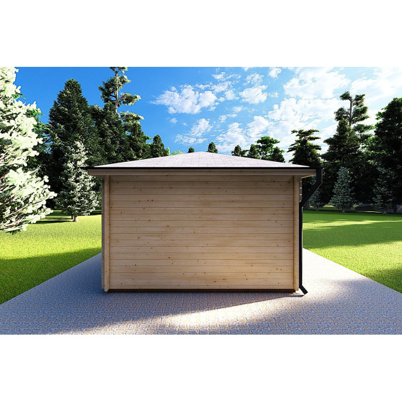 Caseta de jardín KARIN 3.5x3.5, 40mm, parte trasera