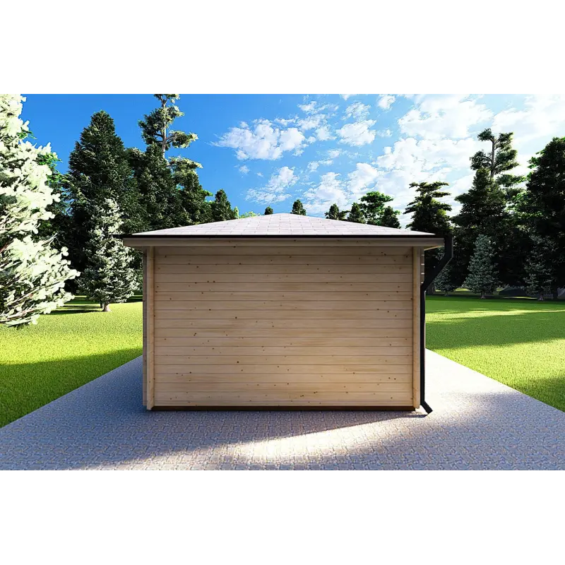 Caseta de jardín KARIN 3.5x3.5, 40mm, parte trasera