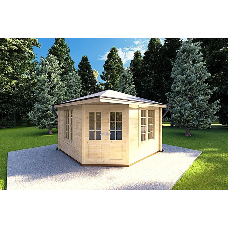 Caseta de jardín KARIN 3.5x3.5, 40mm, vista frontal