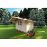 Casita de madera SALLY 3x3, 40mm, frente lado derecho