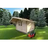 Casita de madera SALLY 3x3, 40mm, frente lado derecho
