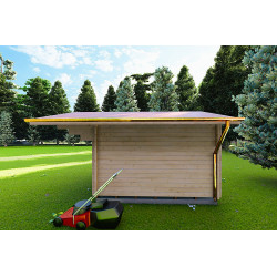 Casita de madera SALLY 3x3, 40mm, lado derecho