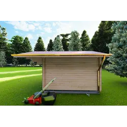Casita de madera SALLY 3x3, 40mm, lado derecho