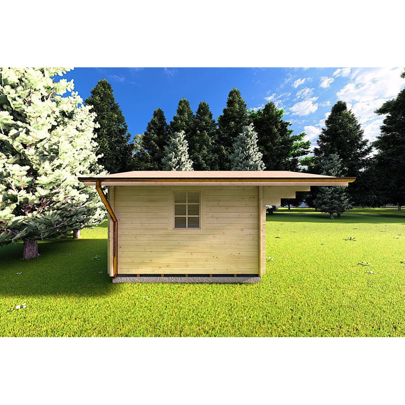 Casita de madera SALLY 3x3, 40mm, lado izquierdo