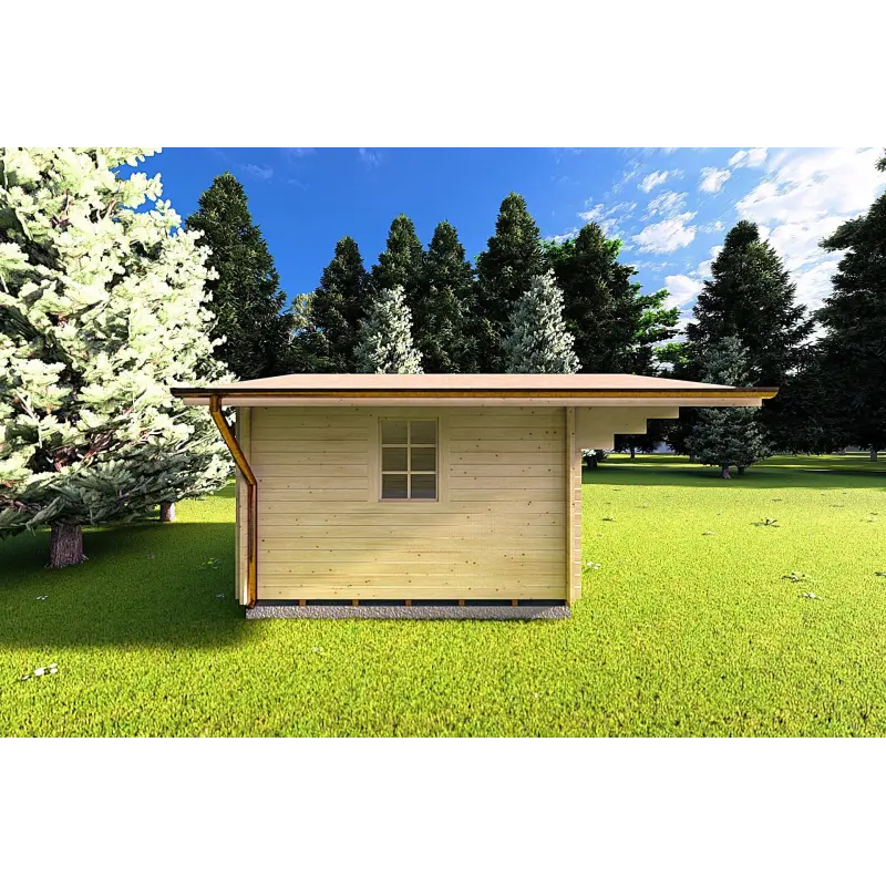 Casita de madera SALLY 3x3, 40mm, lado izquierdo