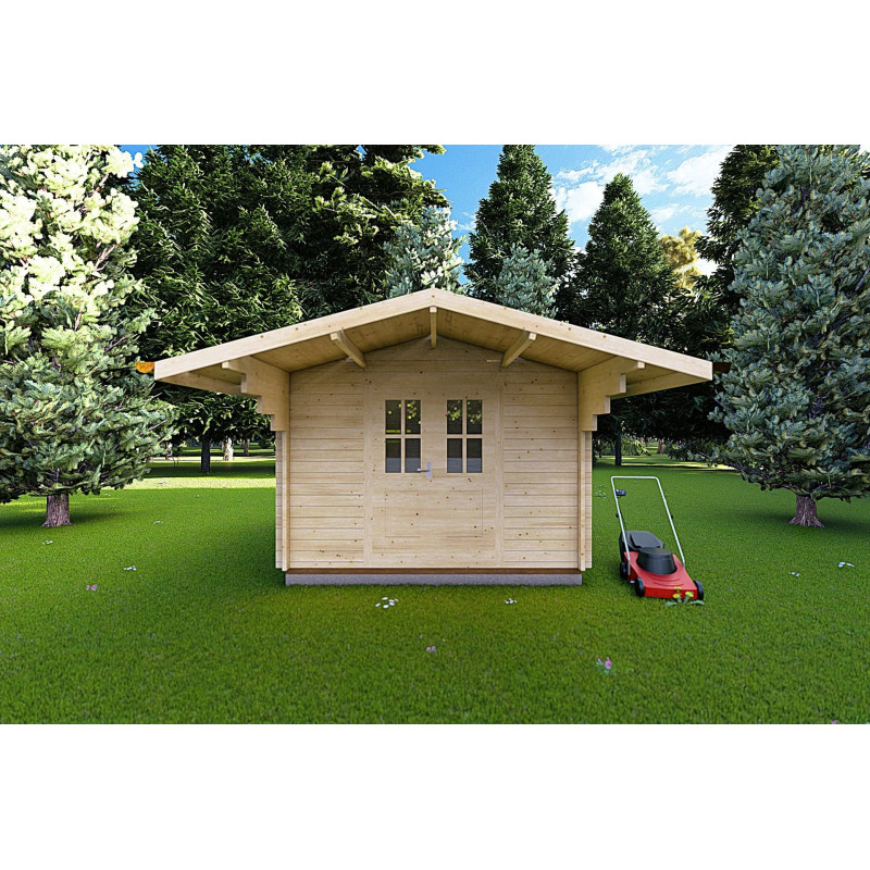 Casita de madera SALLY 3x3, 40mm, vista frontal