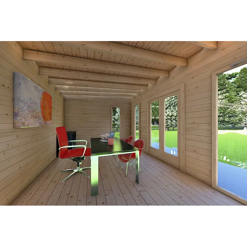 Casa de madera para jardín MICHELLE 5x3, 40mm, interior