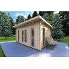 Casa de madera para jardín MICHELLE 5x3, 40mm, frente lado derecho