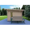 Casa de madera para jardín MICHELLE 5x3, 40mm, lado derecho