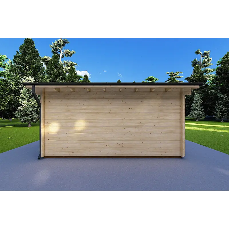 Casa de madera para jardín MICHELLE 5x3, 40mm, parte trasera