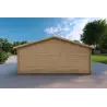 Garaje doble de madera 30 m², 40mm, parte trasera
