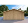 Garaje doble de madera 30 m², 40mm, vista frontal
