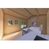 Casa de madera para jardín ALEXIA 4.5x3, 40mm, interior