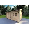Casa de madera para jardín ALEXIA 4.5x3, 40mm, frente lado derecho