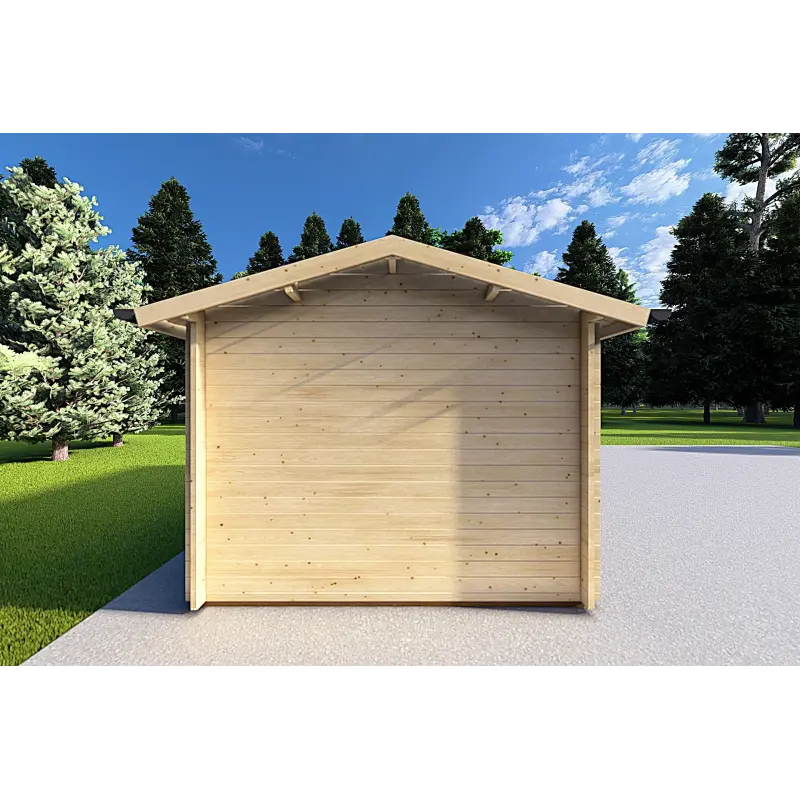 Casa de madera para jardín ALEXIA 4.5x3, 40mm, lado izquierdo