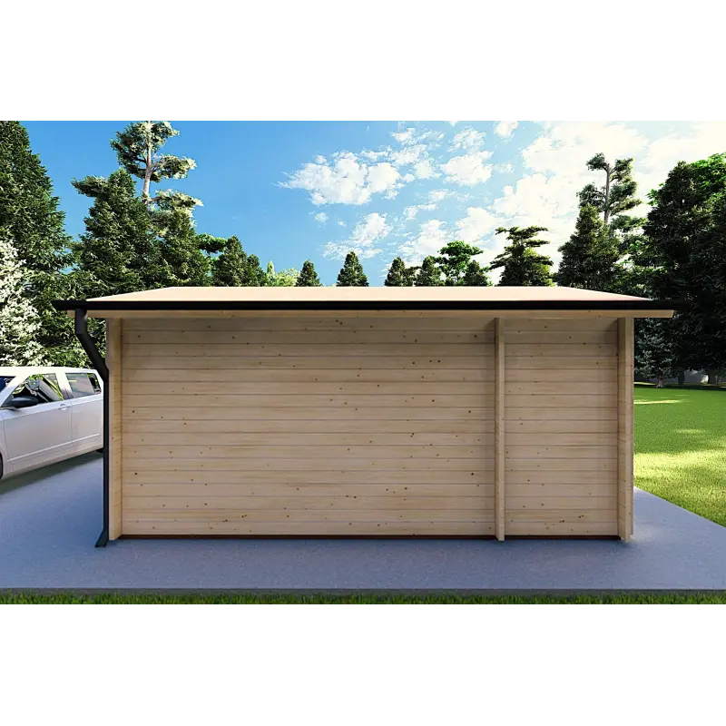 Casa de madera para jardín ALEXIA 4.5x3, 40mm, parte trasera