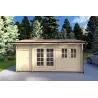 Casa de madera para jardín ALEXIA 4.5x3, 40mm, vista frontal