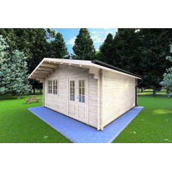 Casa de madera para jardín MARTA 5x5 , 40mm, frente lado derecho