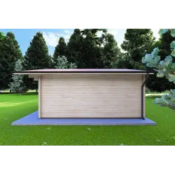 Casa de madera para jardín MARTA 5x5 , 40mm, lado derecho