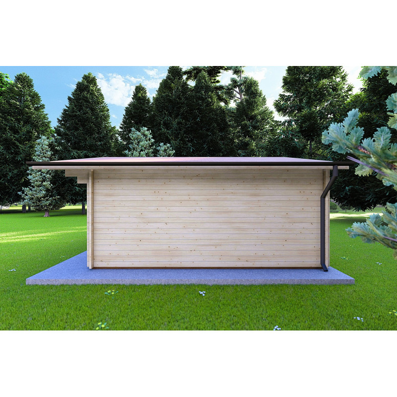 Casa de madera para jardín MARTA 5x5 , 40mm, lado derecho