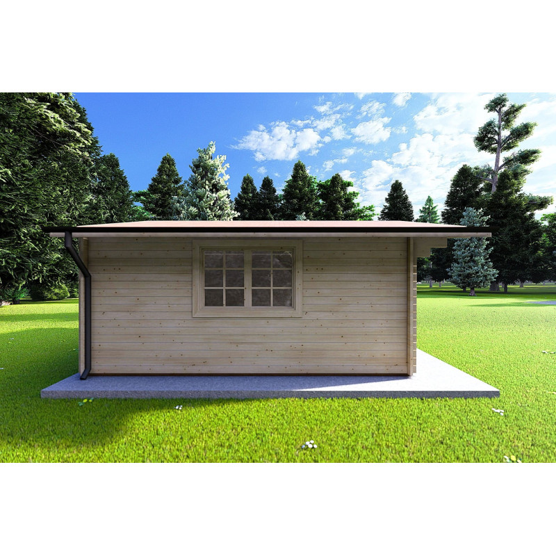 Casa de madera para jardín MARTA 5x5 , 40mm, lado izquierdo