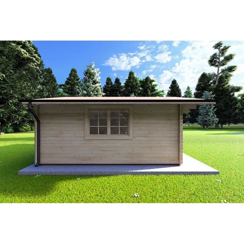Casa de madera para jardín MARTA 5x5 , 40mm, lado izquierdo