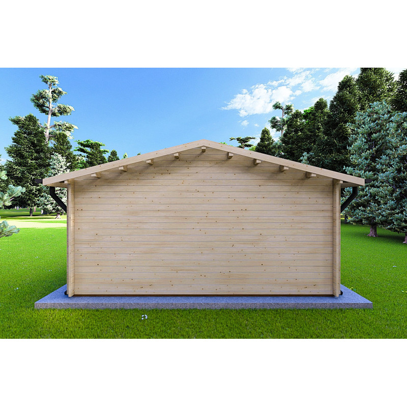 Casa de madera para jardín MARTA 5x5 , 40mm, parte trasera